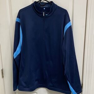 Nike Golf Dri-fit Navy and Carolina Blue Pullover men’s XXL quarter zip